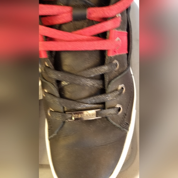 Sean John Hi Top Sneakers Black Red Size 9.5 - Picture 8 of 12